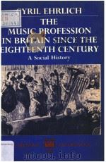 THE MUSIC PROFESSION IN BRITAIN SINCE THE EIGHTEENTH CENTURY PDF电子版封面 0198227434 CYRIL EHRLICH