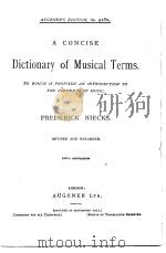 DICTIONARY OF MUSICAL TERMS PDF电子版封面