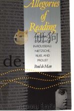 Allegories of Reading PDF电子版封面