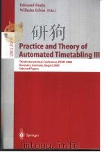 Prctice and Theory of Automated Timetabling Ⅲ     PDF电子版封面  3540424210   