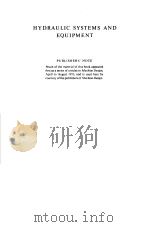 HYDRAULIC SYSTEMS AND EQUIPMENT PDF电子版封面