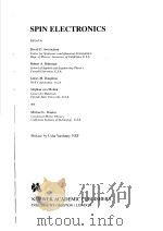 SPIN ELECTRONICS PDF电子版封面 1402018029 DAVID D.AWSCHALOM ROBERT A.BU