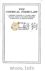 THE CHEMICAL FORMULARY VOLUME Ⅲ PDF电子版封面 H.BENNETT