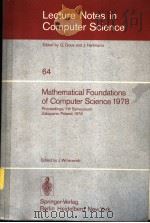 Mathematical Foudations of Computer Science 1978     PDF电子版封面  0540089217  J.Winlowski 