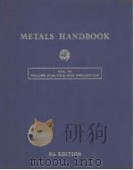 METALS HANDBOOK 8TH EDITION VOL.10 FAILURE ANALYSIS AND PREVENTION PDF电子版封面
