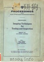 IMAGING TECHNIQUES FOR TESTING AND INSPECTION PDF电子版封面 JOHN C.URBACH HAROLD BERGER