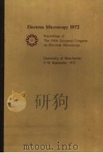 ELECTRON MICROSCOPY 1972  PROCEEDINGS OF THE FIFTH EUROPEAN CONGRESS ON ELECTRON MICROSCOPY（ PDF版）