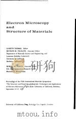 ELECTRON MICROSCOPY AND STRUCTURE OF MATERIALS PDF电子版封面
