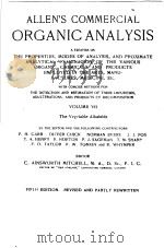 ALLEN‘S COMMERCIAL ORGANIC ANALYSIS FIFTH EDTTION VOL VⅡ PDF电子版封面