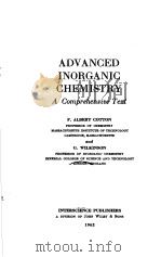 ADVANCED INORGANIC CHEMISTRY A COMPREHENSIUE TEXT PDF电子版封面 EDWIN S.GOULD