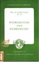 HYDROMETERS AND HYDROMETRY NO25 PDF电子版封面 J·B·RANDS