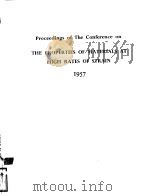 PROCEEDINGS OF THE CONFERENCE ON THE PROPERTIES OF MATERIALS AT HIGH RATES OF STRAIN 1957 PDF电子版封面