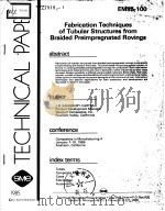 FABRICATION TECHNIQUES OF TUBULAR STRUCTURES FROM BRAIDED PREIMPREGNATED ROVINGS PDF电子版封面
