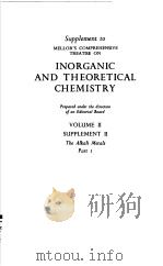 MELLORS COMPPEHENSIVE TREATISE ON INORGANIC AND THEORETICAL CHEMISTR VOLUME II PDF电子版封面