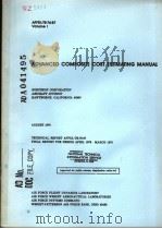 ADVANCED COMPOSITE COST ESTIMATING MANUAL     PDF电子版封面     