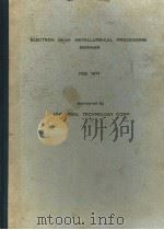 ELECTRON BEAM METALLURGICAL PROCESSING SEMINAR     PDF电子版封面     