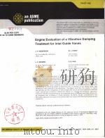 ENGINE EVALUATION OF A VIBRATION DAMPING TREATMENT FOR LNLET GUIDE VANES     PDF电子版封面    J.P.HENDERSON  M.L.PARIN  L.C. 