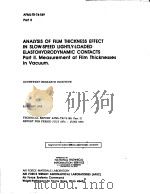 ANALYSIS OF FILM THICKNESS EFFECT IN SLOW-SPEED LIGHTLY-LOADED ELASTOHYDRODYNAMIC CONTACTS     PDF电子版封面     