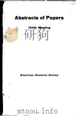 ABSTRACTS OF PAPERS 144TH MEETING PDF电子版封面