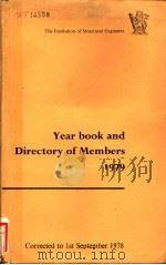 YEAR BOOK AND DIRECTORY OF MEMBERS 1979     PDF电子版封面     