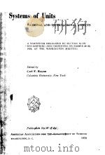 SYSTEMS OF UNITS PDF电子版封面 CARL F.KAYAN