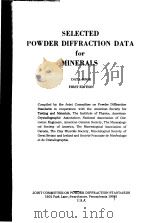 SELECTED POWDER DIFFRACTION DATA FOR MINERALS PDF电子版封面