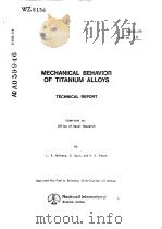 MECHANICAL BEHAVIOR OF TITANIUM ALLOYS（ PDF版）