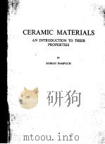 CERAMIC MATERIALS AN INTRODUCTION TO THEIR PROPERTIES PDF电子版封面 ROMAN PAMPUCH