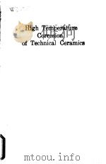 HIGH TEMPERATURE CORROSION OF TECHNICAL CERAMICS（ PDF版）