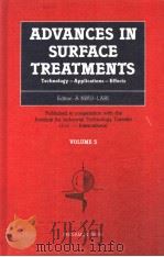 ADVANCES IN SURFACE TREATMENTS TECHNOLOGY-APPLICATIONS-EFFECTS VOLUME 5 PDF电子版封面 0080349234 A.NIKU-LARI