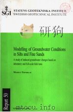 SGI STATENS GEOTEKNISKA INSTITUT SWEDISH GEOTECHNICAL INSTITUTE RAPPORT REPORT NO 50 MODELLING OF GR     PDF电子版封面     
