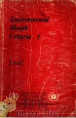 ENVIRONMENTAL HEALTH CRITERIA 3 LEAD PDF电子版封面 924154063X