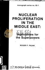 NUCLEAR PROLIFERATION IN THE MIDDLE EAST:IMPLICATIONS FOR THE SUPERPOWERS 1982 PDF电子版封面 DR.ROGER F.PAJAK