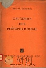 BRUNO SCHUSSNIG GRUNDRISS DER PROTOPHYTOLOGIE（ PDF版）