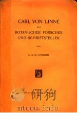 CARL VON LINNE PDF电子版封面 C·A·M·LINDMAN