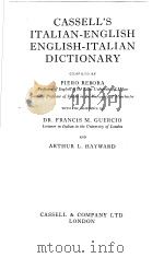 CASSELL'S ITALIAN-ENGLISH ENGLISH-ITALIAN DICTIONARY     PDF电子版封面    PIERO REBORA 