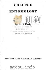 COLLEGE ENTOMOLOGY     PDF电子版封面    E·O·ESSIG 