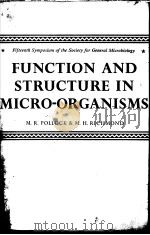 FUNCTION AND STRUCTURE IN MICROORGANISMS PDF电子版封面