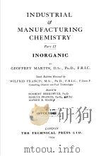 INDUSTRIAL AND MANUFACTURING CHEMISTRY PART Ⅱ INORGANIC VOLUME Ⅱ（1954 PDF版）