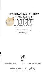 MATHEMATICAL THEORY OF PROBABILITY AND STATISTICS     PDF电子版封面     
