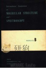 MOLECULAR STRUCTURE AND SPECTROSCOPY PREPRINTS B PDF电子版封面