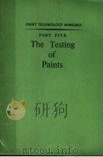 PART FIVE THE TESTING OF PAINTS PDF电子版封面
