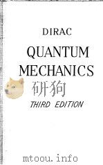 PRINCIPLES OF QUANTUM MECHANICS     PDF电子版封面    P·A·M·DIRAC 