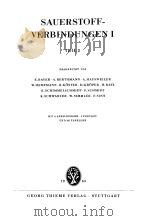 SAUERSTOFF-VERBINDUNGEN I     PDF电子版封面     
