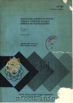 SELECTED BIBLIOGRAPHY OF PHYSICO-CHEMICAL PROPERTIES IN LIQUID AMMONIA AND RELATED SOLVENTS     PDF电子版封面    R.F.SANKUER  J.L.DYE 