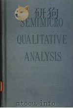 SEMIMICRO QUALITATIVE ANALYSIS PDF电子版封面 FRAJNK J·WELCHER