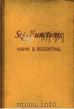SET FUNCTIONS HAHN AND ROSENTHAL     PDF电子版封面    HANS HAHN 