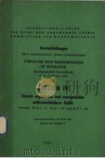 SYMPOSIUM UBER MAKROMOLEKULE IN WIESBADEN SEKTIONTION Ⅳ PDF电子版封面