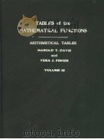 TABLES OF THE MATHEMATICAL FUNCTIONS ARITHMETICAL TABLES PDF电子版封面 HAROLD T.DAVIS