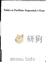 Tables to Facilitate Sequential t-Tests PDF电子版封面